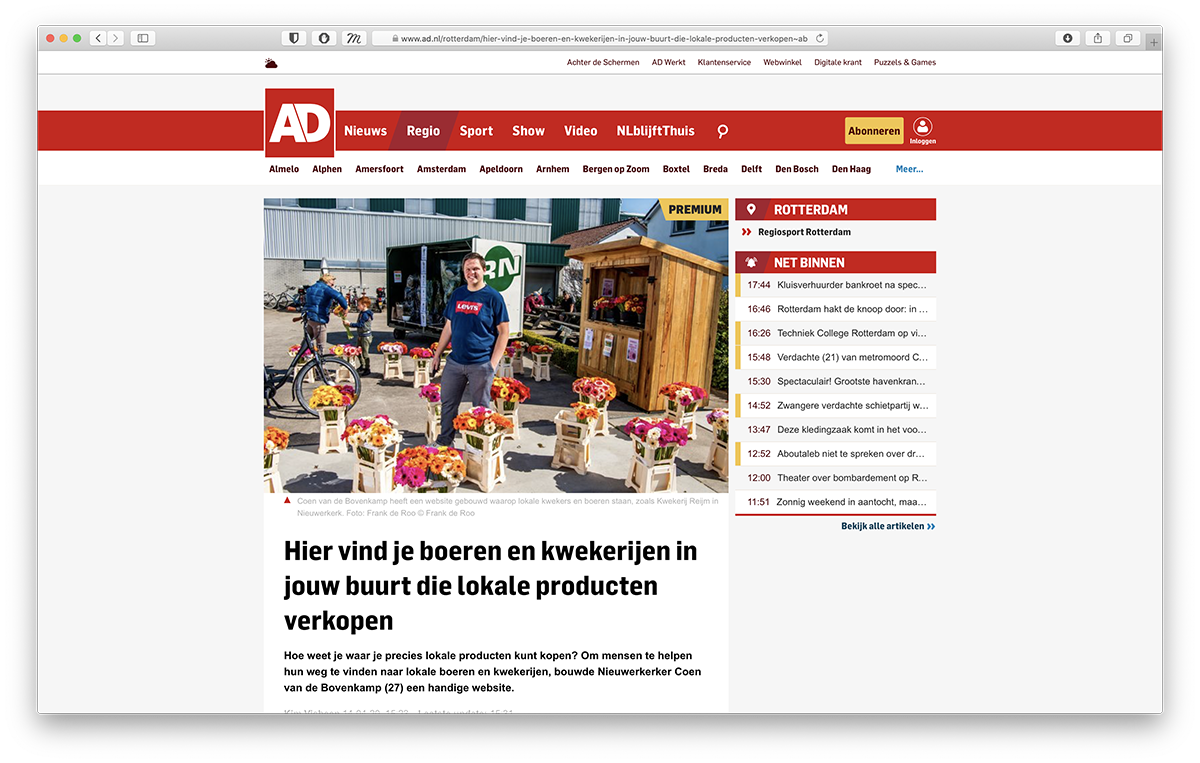 Steun de ondernemer Artikel Algemeen Dagblad